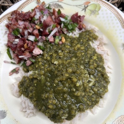Dal with Black Sesame Paste (Dai Neiiong)