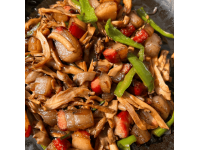 Smoked Pork Stir Fry with Mushrooms & Veggies