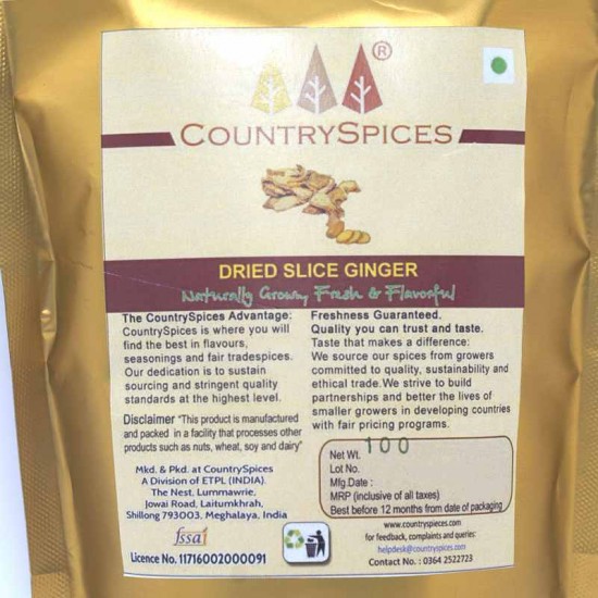 CountrySpices Dried Ginger Slices