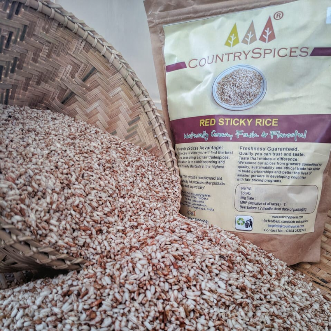 Sticky Red Rice Roti Red Sticky Rice from Coutnry Spices