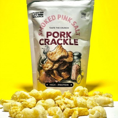 Pork Crackle - Smoked Pink Salt Pork Crackle - Smoked Pink Salt