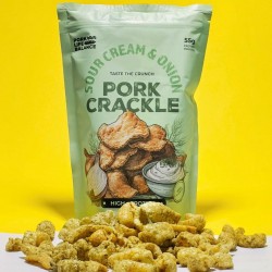Pork Crackle - Sour Cream & Onion Pork Crackle - Sour Cream & Onion