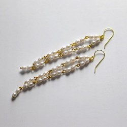 Pearl Double Layered Earrings