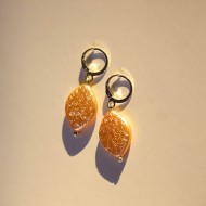 Peach Faux Leverback Earrings